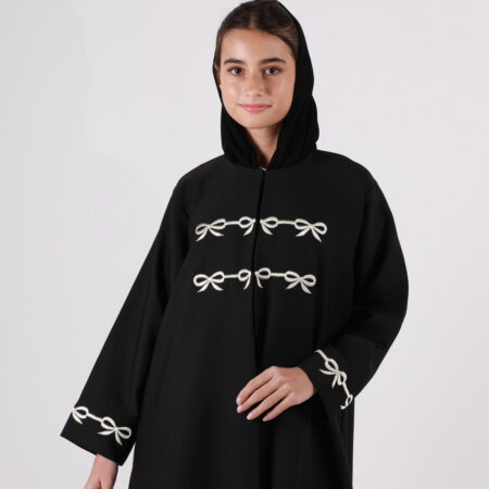 Ribbon Abaya (Black)